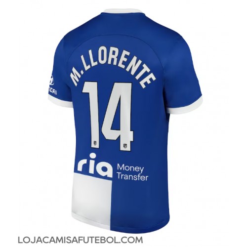 Camisa de Futebol Atletico Madrid Marcos Llorente #14 Equipamento Secundário 2023-24 Manga Curta